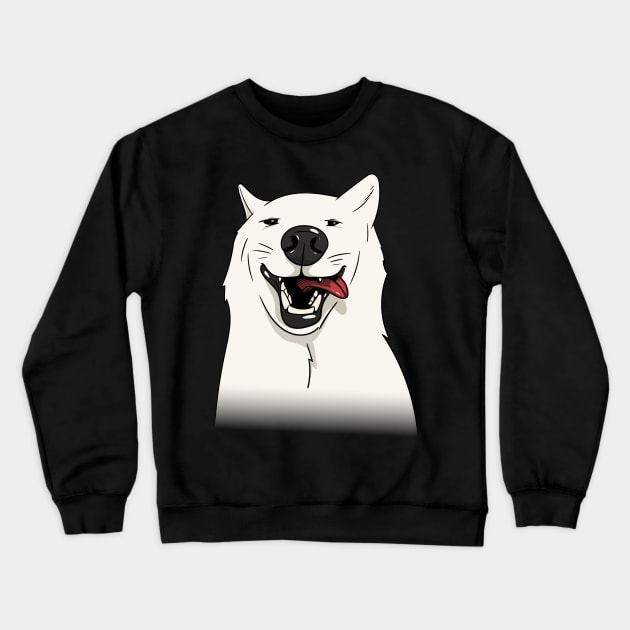 Lion Dad White Wolf Crewneck Sweatshirt by LionDad_1987